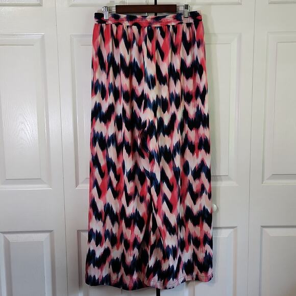 Vintage Notations Colorful Pull On Pants Size 1X Festival Tassels Wide Leg Boho - Picture 2 of 11